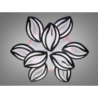 Люстры светодиодные в зал Diasha 8092/6+3BK LED 3color dimmer  
