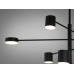 Гармонійна LED люстра в вітальню, 40W, чорна Diasha D302-8BK