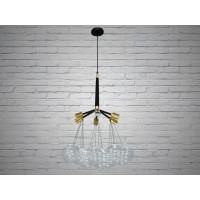 Люстра молекула на 6 ламп Diasha 7501/6GD