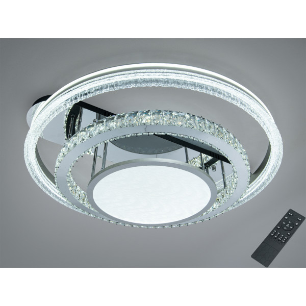 Стельова люстра LED Diasha хром 195W до 33 м² Diasha 8818/800+600+400