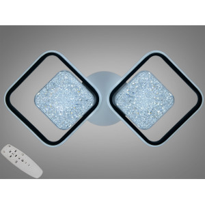 Стельова світлодіодна люстра Diasha чорна 135W Diasha 2566WH+BKdimmer