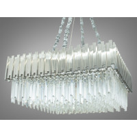 Дизайнерська кришталева люстра квадратної форми, 12 ламп, хром Diasha 901-800x800HR