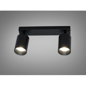 Накладний чорний циліндричний точковий світильник направленого світла Diasha PB-2