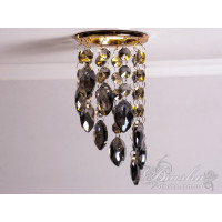 Точковий світильник із кришталевими підвісками Diasha 6016AGD-SM