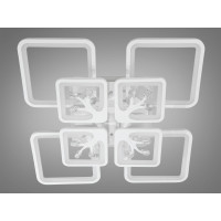 Люстра светодиодная с пультом  8157/4+4WH LED 3color dimmer 