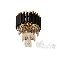 Бра с хрусталем Diasha 1013-2W BK+GG 