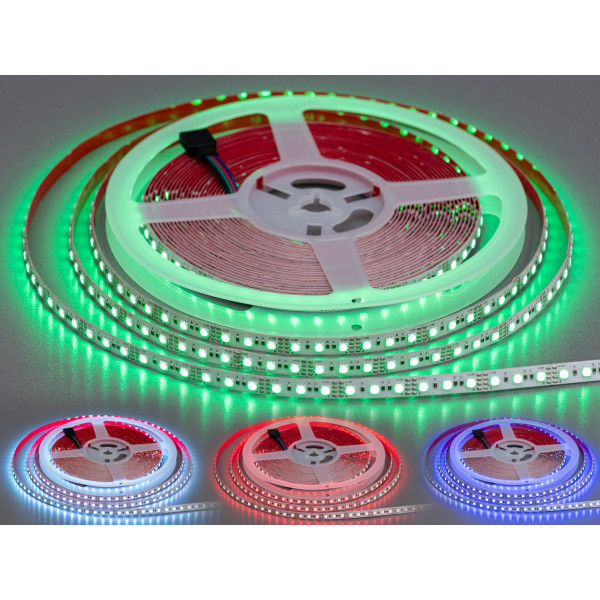 LED стрічка 12в, 108 діодів на метр, 8мм, RGB Diasha N12-3535-108-RGB-20-8