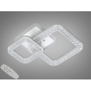 Люстра стельова Diasha серія Квадрати біла з пультом 40W Diasha 2205/2WHLED3colordimmer