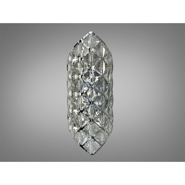 Елегантне класичне бра з кришталю під дві лампи, срібного кольору Diasha 9130-B420CH Елегантне класичне бра з кришталю під дві лампи, срібного кольору Diasha 9130-B420CH