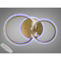 LED люстра в спальню з пультом  55W  золото Diasha A8180/2GLED3colordimmer