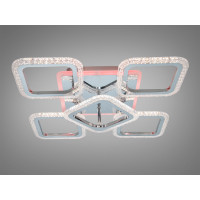 Стельова LED люстра хром 70Вт пульт 5 модулів Diasha AS8170/4+1HRLED3colordimmer