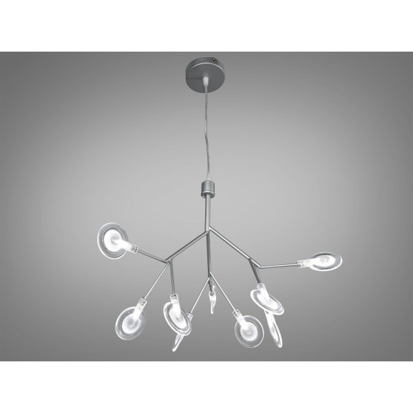 Люстра підвісна Diasha Світлячок хром сатин 9 ламп Diasha 887-9CSL