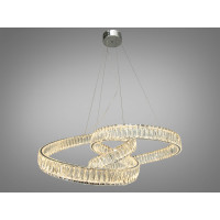 Дизайнерська новинка, кришталева світлодіодна люстра на тросах, 175W Diasha 531/800CH