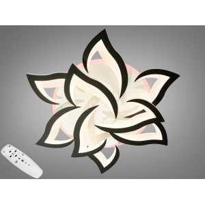 Гармонійна стельова LED люстра з пультом, 115W, чорна Diasha 8146/6+3BKLED3colordimmer