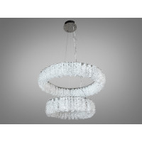 Підвісна кришталева світлодіодна люстра 85Вт хром Diasha 505-600+400CH