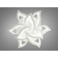 Світлодіодна люстра під стелю з пультом, 115W, біла Diasha 8146/6+3WHLED3colordimmer