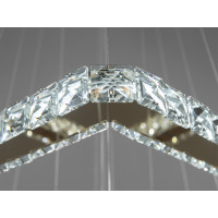 Справжня перлина сучасного дизайну, підвісна LED люстра з кришталю, 55W Diasha 7262W/400+280+160G