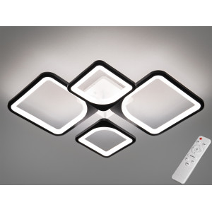 LED люстра смарт Серія 8060 чорна 60 Вт з пультом Diasha 8060/2+2BK