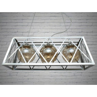 Гармонійна підвісна люстра в стилі Loft, 3 лампи, хром Diasha 8932-3HR