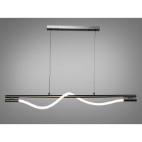 Сучасна світлодіодна люстра з серії "Роуплайт", чорний хром, 15W Diasha SY9609-L1200BHR