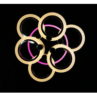 Люстра в зал или спальню светодиодная современная Splendid-Ray 2850172/3+3+A LED (CHROME)