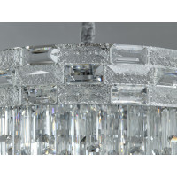 Шляхетна новинка, кругла кришталева люстра на 11 ламп, хром Diasha 9085-530CH