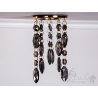 Точковий світильник із кришталевими підвісками Diasha 6019AGD-SM