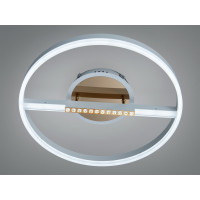 Світлодіодна стельова люстра чорна 120W чотири квадратні плафони Diasha 2533WH+Gdimmer