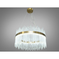 Вишукана підвісна кришталева світлодіодна золота люстра, 30 Вт Diasha Q802/600GD
