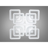 LED люстра з пультом 130W, біла Diasha HS8060/4+4WHLED3colordimmer