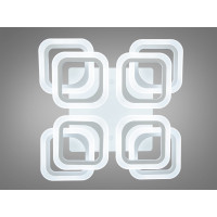 Стельова LED люстра на пульту з димером, 120W, біла Diasha HAS8060/4+4WH