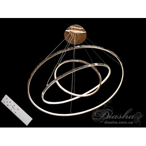 Люстра светодиодная декоративная кольца  Diasha MD9079-3HR-800+600+400 dimmer
