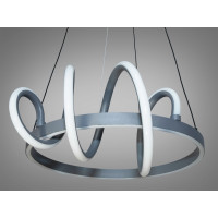 Сучасна дизайнерська лінійна світлодіодна люстра на кухню, 40 Вт, сіра Diasha 2361-50GR