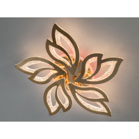 Стельова світлодіодна люстра з пультом, підсвіткою, 80W, хром Diasha 2455/5GLED3colordimmer