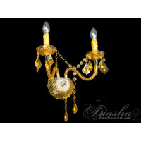 Недороге бра із кольорового акрилу в класичному стилі, на дві лампи Diasha 1004/2Y-HR