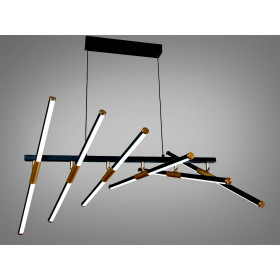 Світлодіодна люстра чорна 40W метал матові плафони сучасний мінімалізм Diasha SX8262/6BK