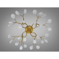 Колоритна стельова люстра на кухню "Світлячок", 28 ламп, золото сатин Diasha X890-28AGD Колоритна стельова люстра на кухню "Світлячок", 28 ламп, золото сатин Diasha X890-28AGD