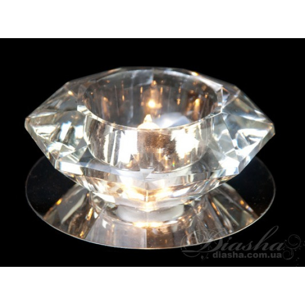 Чудовий кришталевий точковий світильник, хром Diasha A378(G5.3)HR Чудовий кришталевий точковий світильник, хром Diasha A378(G5.3)HR