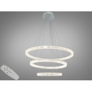 Підвісна LED люстра кільця біла 220 Вт 38-40 м² Diasha D9711/800+600+400WH