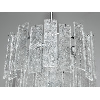 Люстра підвіс з скляними елементами на 4 лампи, хром Diasha 818/400CH