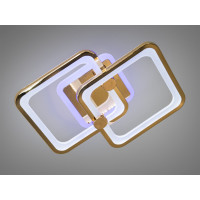 Світлодіодна люстра смарт світильник з пультом, димером, 50W, золото Diasha 8208/2GLED3colordimmer