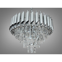 Хрустальная люстра 9 ламп хром сатин+хром Diasha 9001-500SL+CH