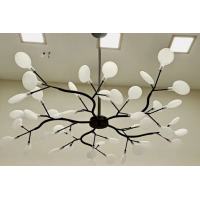 Люстра в зал декоративная Levistella 918LP447-45 BK+WH