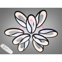Люстры потолочные светодиодные с пультом и подсветкой Diasha 8090/6+3BK LED 3color dimmer