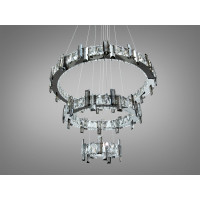 Кришталева світлодіодна люстра-підвіс, 70W Diasha 7967/600+400+200CH