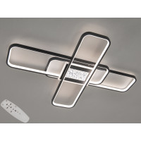 Ексклюзивна стельова світлодіодна люстра з пультом, 125 Вт, чорна Diasha 2437BKdimmer