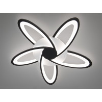 Сучасна пристельова світлодіодна люстра з пультом, 72Вт, біла Diasha 2445/5BKdimmer