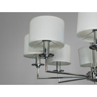 Неймовірно красива люстра з абажурами текстильними, 8 ламп, золото Diasha 1015/8HR