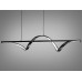 Дизайнерська лінійна світлодіодна люстра підвіс над столом, 44W, чорна Diasha 2362-100BK Дизайнерська лінійна світлодіодна люстра підвіс над столом, 44W, чорна Diasha 2362-100BK