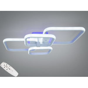 Стельова LED люстра Квадрати біла 85W димер Diasha 2525/4WHLED3colordimmer